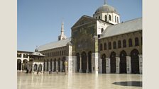 The courtyard of the Umayyad Mosque, Damascus