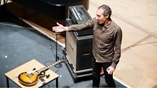 Guitarist Oren Ambarchi after performing Criss Cross by Alvin Lucier at the Tectonics Festival in Glasgow