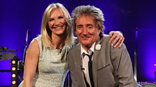 Jo Whiley and Rod Stewart