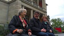 Tom Service with musicologist Eva Rieger (left) and Wagner's great-grandaughter Dagny Beidler (right)