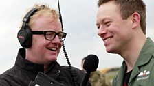 Chris with Pilot Squadron Leader Mark Jackson