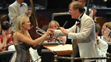 Alison Balsom and David Roberton at the Last Night of the 2009 Proms