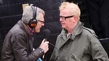 Chris Evans flies in a Lancaster Bomber to mark the 70th anniversary of the Dambusters