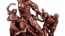 Red wax model of the Laocoön, a copy of the Greek sculpture known as The Laocoön Group