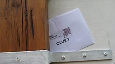 Clue three hidden at the village sign in Reymerston