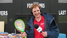 Kirsteen at the cricket ground in Great Melton