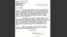 Letter from Richard Dimbleby to funeral broadcast producer, Antony Craxton