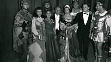 Virgina Zeani with the cast of Giulio Cesare by Handel