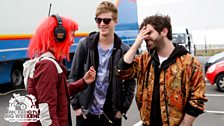 Matt Edmondson interviews the Foals at Radio 1's Big Weekend