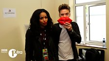 Sarah Jane backstage with Connor Maynard