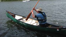 The canoe Becky had to use to go and fetch the clue