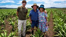 Simon Reeve with George and Tommy Clift