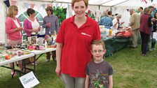 Kirsteen meets young Treasure Quest fan Ashton in Burlingham Green