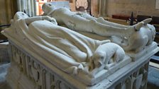 The Medieval tomb, in Chichester Cathedral of Richard FitzAlan, 10th Earl of Arundel and his 2nd wife Eleanor of Lancaster