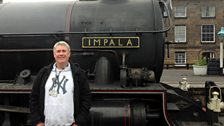 Ali Brownlee's ride for the day - the Impala steam locomotive