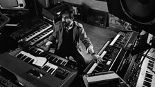 Blade Runner composer Vangelis in his studio mid eighties