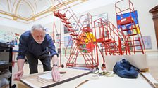 Peter Freeth RA, installing the Summer Exhibition 2013