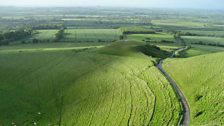 Dragon Hill and The Manger on the site of The Uffington White Horse, Oxfordshire