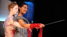 Nia Gwynne and Jaye Griffiths in Gwyneth Lewis's play, Clytemnestra