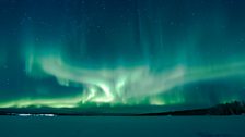 The aurora borealis in Lapland