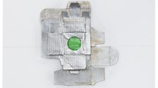 Rachel Whiteread, Untitled (Green), 2012; Silver leaf, cardboard, celluloid and graphite on paper