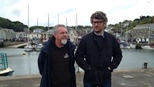 Merv Davey and Tom Service in Padstow