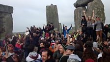 The crowds at Stonehenge