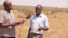 Reporter Michael Kaloki with Daniel Letoyie