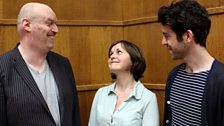 Writer Mark Ravenhill with Amanda Root and Paul Ready