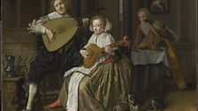 A Young Man Playing A Theorbo And A Young Woman Playing a Cittern