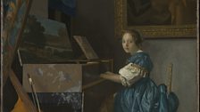 A Young Woman Seated At A Virginal