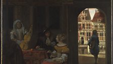 Pieter de Hooch (1629 - 1684) - A Musical Party in a Courtyard, 1677