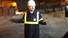 Chris Connel at the blast furnace in Billingham