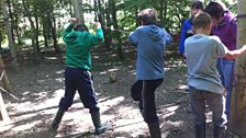 SIF lads on low ropes