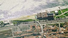 Aerial view of AL_A's designs for EDP Cultural Centre Lisbon, Portugal