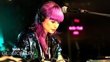 B. Traits and Zane Lowe at Glastonbury 2013