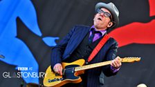 Elvis Costello at Glastonbury 2013