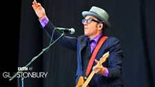 Elvis Costello at Glastonbury 2013