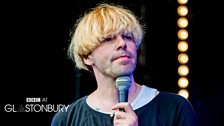 Tim Burgess at Glastonbury 2013