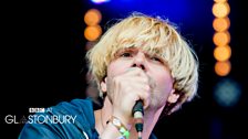 Tim Burgess at Glastonbury 2013