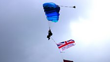 Paratrooper from the Ravens Display Team