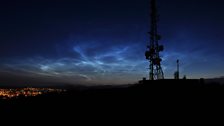 Noctilucent clouds from Dundee Law Hill