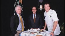 Brian Sewell, Loyd Grossman and Nick Nairn on Masterchef in 2000