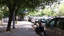 A typical street in Vasant Marg, South Delhi