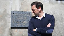 Alistair at Satie's grave