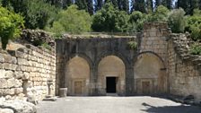 Entrance to the traditional burial place of Rabbi Judah the Prince in Beit She'arim near the Galilee