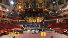 Preparing the canopy in the hall