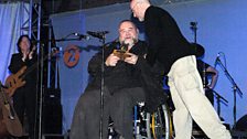 Phil Collins presents John Martyn with a Lifetime Achievement Award at The 91ȱ Radio 2 Folk Awards, 2008