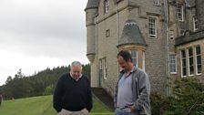 Tom Nelson, right, farms here at Glengorm Castle