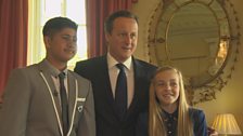 Aleem and Saffron with Prime Minister, David Cameron